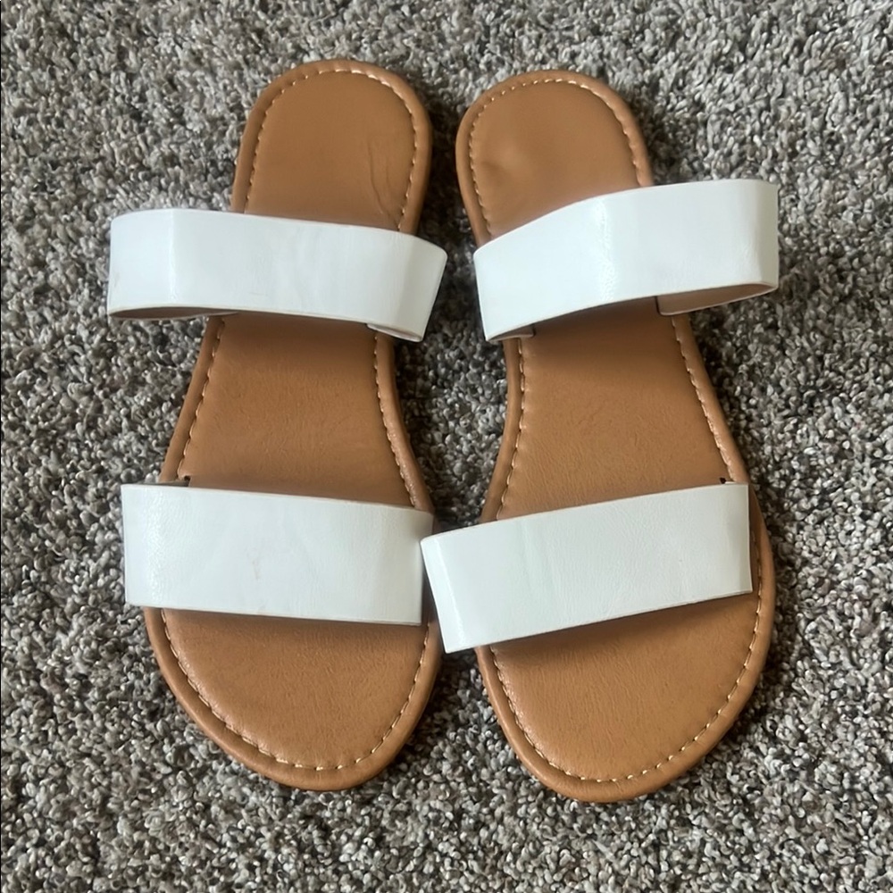 Elegant White Slide Sandals